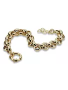 Bracelet d’ancrage en or jaune italien 14 carats cb025y