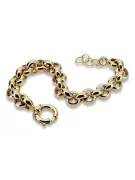 Italienisch gelb 14 Karat Gold Ankerarmband cb025y