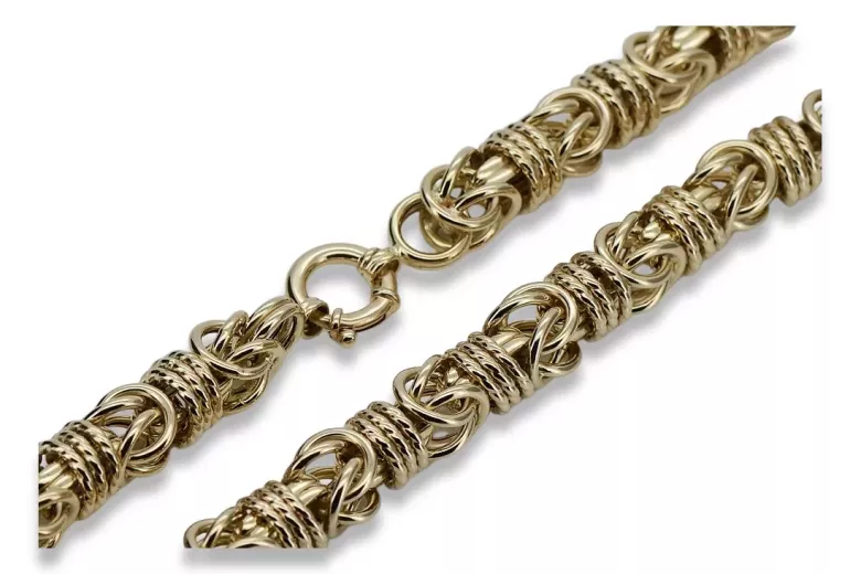 Złota bransoletka 14k 585 wzór królewski cb009y