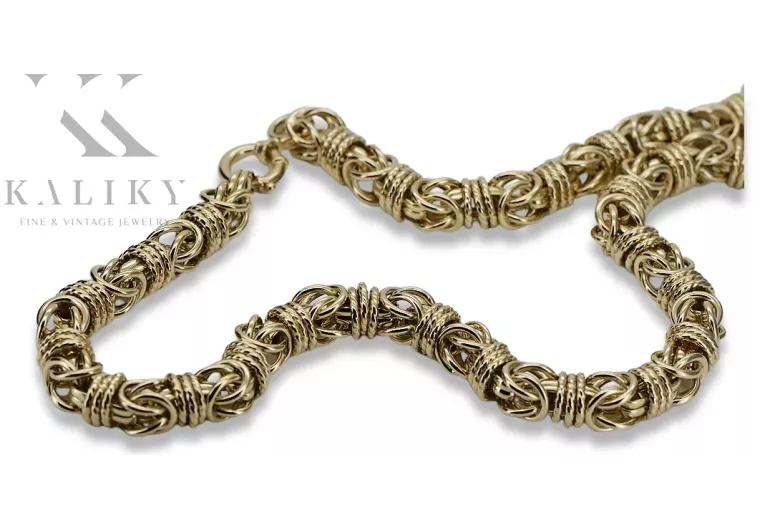 Złota bransoletka 14k 585 wzór królewski cb009y
