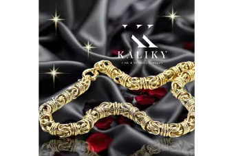 Italienisch gelb 14 Karat Gold Ankerarmband cb009y