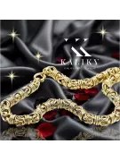 Złota bransoletka 14k 585 wzór królewski cb009y