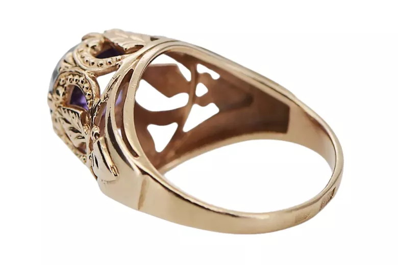 Russe rose soviétique 14k 585 or Alexandrite Ruby Emerald Sapphire Zircon ring vrc080