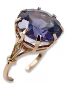 Russischer sowjetischer Roségoldring 14 Karat 585 Alexandrit Rubin Smaragd Saphir Zirkon vrc073