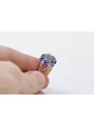 Russischer sowjetischer Roségoldring 14 Karat 585 Alexandrit Rubin Smaragd Saphir Zirkon vrc073