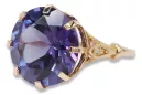 Russischer sowjetischer Roségoldring 14 Karat 585 Alexandrit Rubin Smaragd Saphir Zirkon vrc073