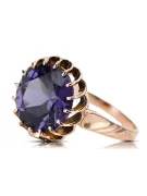 Rosa 14 Karat Gold 585 Alexandrit Ring vrc035 Vintage Russischer Sowjetischer Stil