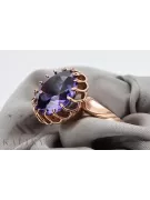 Rosa 14 Karat Gold 585 Alexandrit Ring vrc035 Vintage Russischer Sowjetischer Stil