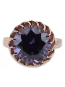 Rosa 14 Karat Gold 585 Alexandrit Ring vrc035 Vintage Russischer Sowjetischer Stil