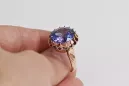 Rosa 14 Karat Gold 585 Alexandrit Ring vrc035 Vintage Russischer Sowjetischer Stil