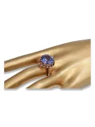 Rosa 14 Karat Gold 585 Alexandrit Ring vrc035 Vintage Russischer Sowjetischer Stil