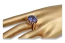Rosa 14 Karat Gold 585 Alexandrit Ring vrc035 Vintage Russischer Sowjetischer Stil