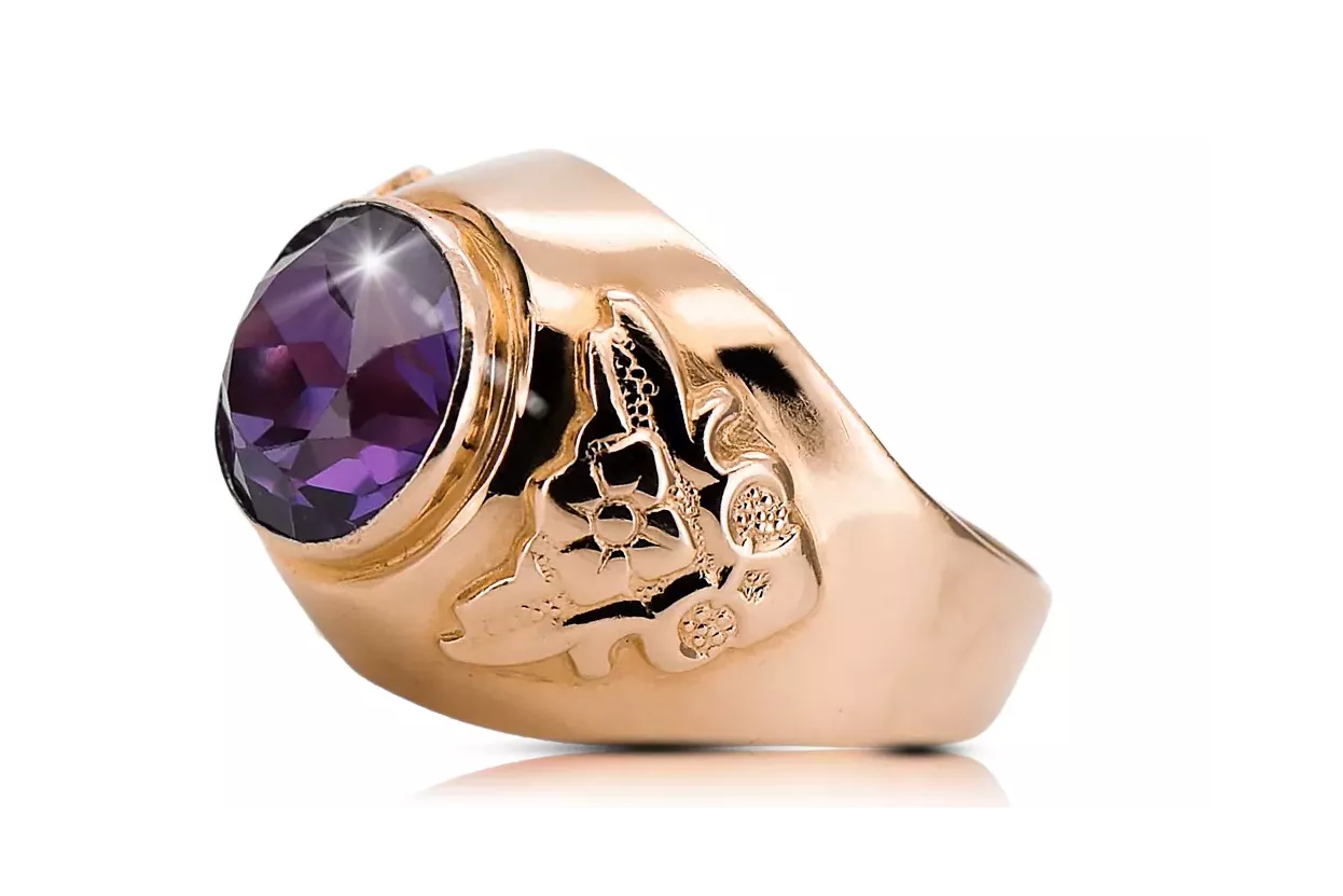 Ruso soviético rosa 14k 585 oro Alexandrite Ruby Esmeralda zafiro anillo Zircon vrc078 Ruso soviético rosa 14k 585 oro Alexandrite Ruby Esmeralda zafiro anillo Zircon vrc078