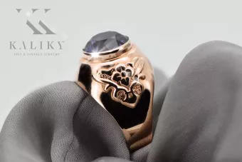 Russe rose soviétique 14k 585 or Alexandrite Ruby Emerald Sapphire Zircon ring vrc078