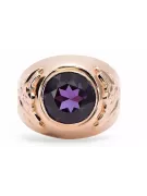 Ruso soviético rosa 14k 585 oro Alexandrite Ruby Esmeralda zafiro anillo Zircon vrc078