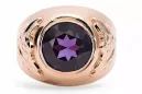 Ruso soviético rosa 14k 585 oro Alexandrite Ruby Esmeralda zafiro anillo Zircon vrc078