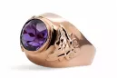 Ruso soviético rosa 14k 585 oro Alexandrite Ruby Esmeralda zafiro anillo Zircon vrc078