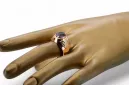 Ruso soviético rosa 14k 585 oro Alexandrite Ruby Esmeralda zafiro anillo Zircon vrc078
