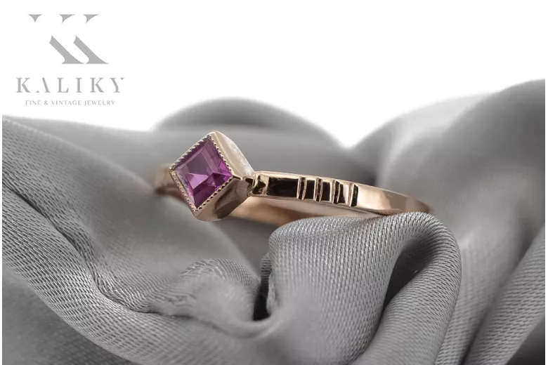 Inel sovietic rusesc din aur 585 trandafir 14k alexandrit rubin smarald safir zircon vrc014