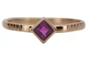 Russische sowjetische Rose 14 Karat 585 Gold Alexandrit Rubin Smaragd Saphir Zirkon Ring vrc014
