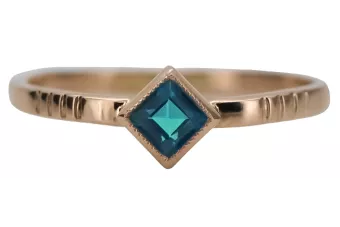 Російська радянська троянда, золото 585 проби, александрит, рубін, смарагд, сапфір, циркон, каблучка vrc014