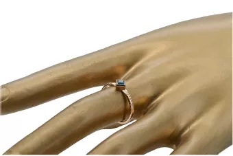 Inel sovietic rusesc din aur 585 trandafir 14k alexandrit rubin smarald safir zircon vrc014