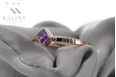 Russische sowjetische Rose 14 Karat 585 Gold Alexandrit Rubin Smaragd Saphir Zirkon Ring vrc014