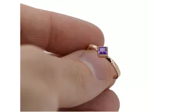 Rose soviétique russe 14k 585 or Alexandrite Ruby Emerald Sapphire Zircon ring vrc014