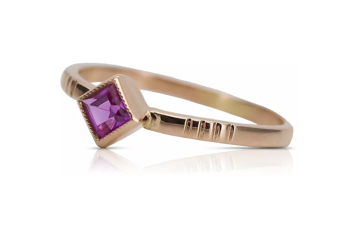Rose soviétique russe 14k 585 or Alexandrite Ruby Emerald Sapphire Zircon ring vrc014