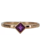 Pierścionek z różowego czerwonego złota 14k 585 z Rubinem vrc138 Vintage