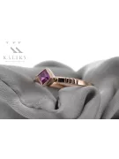 Pierścionek z różowego czerwonego złota 14k 585 z Rubinem vrc138 Vintage