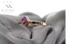 Pierścionek z różowego czerwonego złota 14k 585 z Rubinem vrc138 Vintage