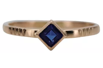 Russische sowjetische Rose 14 Karat 585 Gold Alexandrit Rubin Smaragd Saphir Zirkon Ring vrc014