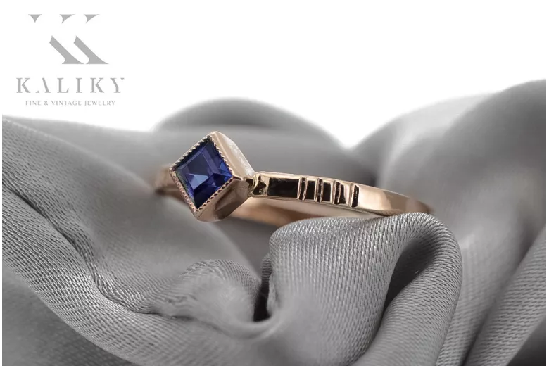 Rose soviétique russe 14k 585 or Alexandrite Ruby Emerald Sapphire Zircon ring vrc014
