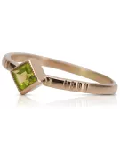Pierścionek z różowego czerwonego złota 14k 585 z Peridotem vrc138 Vintage