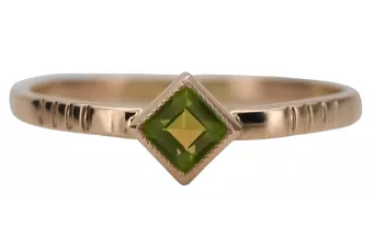 Russian Soviet rose 14k 585 gold Alexandrite Ruby Emerald Sapphire Zircon ring  vrc014