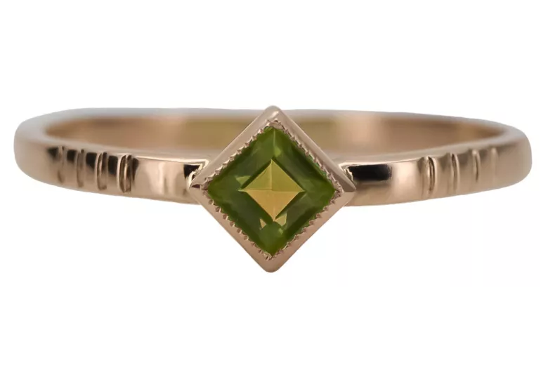 Ruso soviético rosa 14k 585 oro Alejandrita Rubí Esmeralda Zafiro Circón anillo vrc014