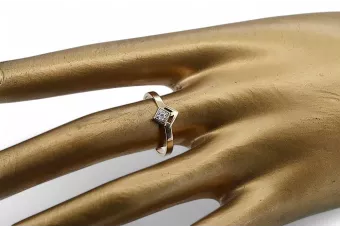 Ruso soviético rosa 14k 585 oro Alexandrite Ruby Esmeralda anillo Zircon vrc313