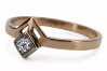 Rose rosa 14k gold 585 Zirkon Ring vrc313r Russische Sowjet Vintage Stil