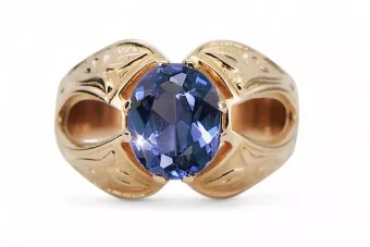 Rosă sovietică rusă 14k 585 aur alexandrit rubin smaragd safir zircon inel vrc135