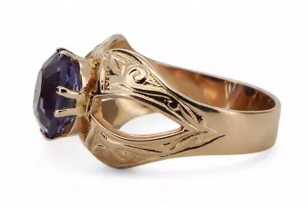 Rosă sovietică rusă 14k 585 aur alexandrit rubin smaragd safir zircon inel vrc135