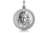 Weiß 14k solid gold schöne Jezus Anhänger cgpj004w