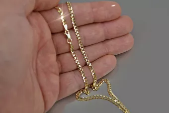 Łańcuszek z żółtego 14k złota ★ zlotychlopak.pl ★ Złoto 585 333 Tanio
