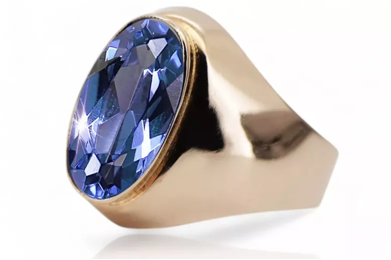 Російська радянська троянда 14k 585 з чорнінням, Олександр Ємеральд Сапфір Зіркон кільце vrc077