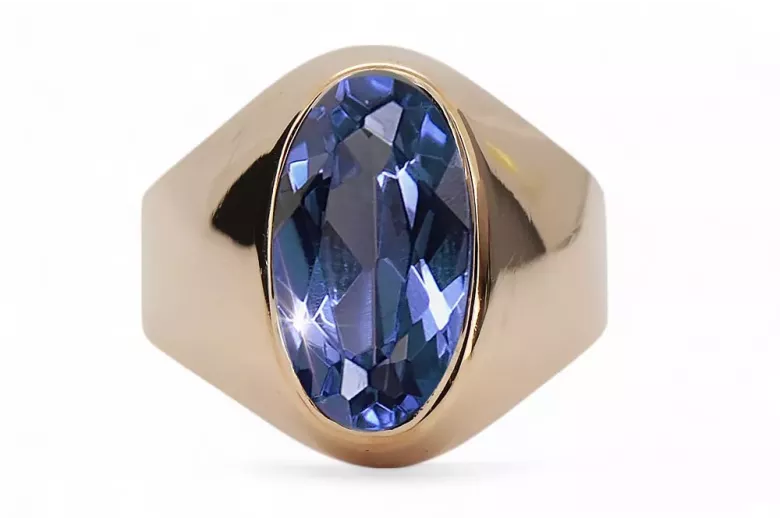 Rosă sovietică rusă 14k 585 aur Alexandrit Rubin Smarald Safir Zircon inel vrc077