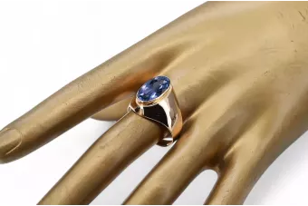 Russe rose soviétique 14k 585 or Alexandrite Ruby Emerald Sapphire Zircon ring vrc077