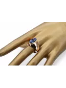 Російська радянська троянда 14k 585 з чорнінням, Олександр Ємеральд Сапфір Зіркон кільце vrc077