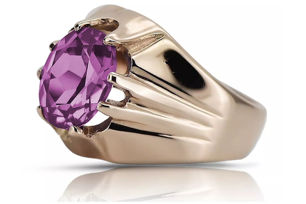 Russian Soviet rose 14k 585 gold Alexandrite Ruby Emerald Sapphire Zircon ring vrc016 Russian Soviet rose 14k 585 gold Alexandrite Ruby Emerald Sapphire Zircon ring vrc016