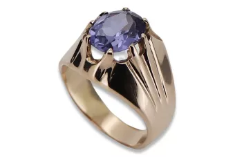 Vintage Rose pink 14k Gold 585 alexandrite Ring Vintage vrc016