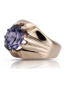 Inel sovietic rusesc din aur 585 trandafir 14k alexandrit rubin smarald safir zircon vrc016
